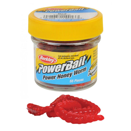 Berkley Powerbait Honey Worms - Red - PROTEUS MARINE STORE
