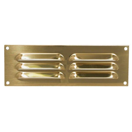 AG Hooded Louvre Vent Brass 9" x 3" - PROTEUS MARINE STORE