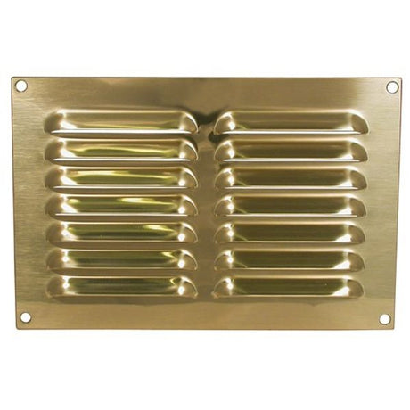 AG Hooded Louvre Vent Brass 9" x 6" - PROTEUS MARINE STORE