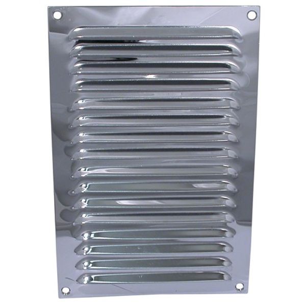 AG Hooded Louvre Vent Chrome 6" x 9" - PROTEUS MARINE STORE