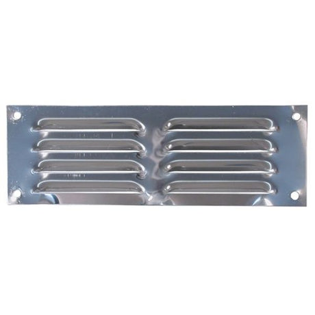 AG Hooded Louvre Vent 430 Polished Stainless Steel 9" x 3" - PROTEUS MARINE STORE
