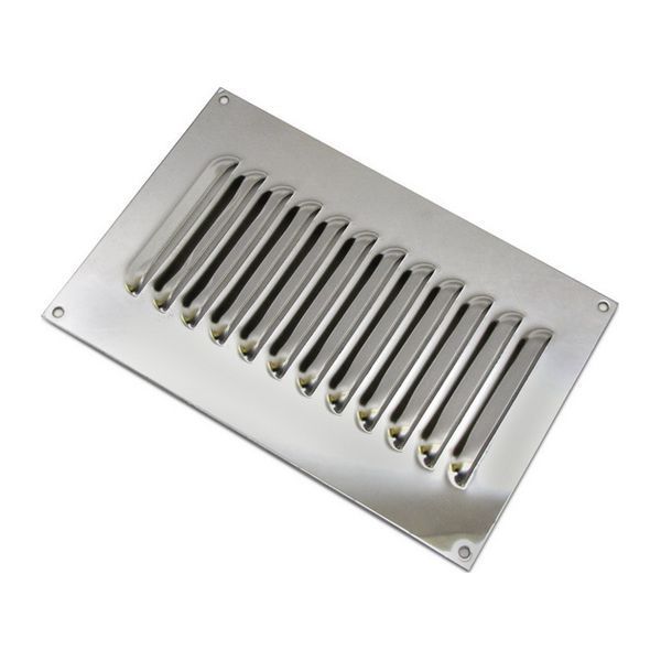AG Hooded Louvre Vent Polished 430 Stainless Steel 6" x 9" - PROTEUS MARINE STORE