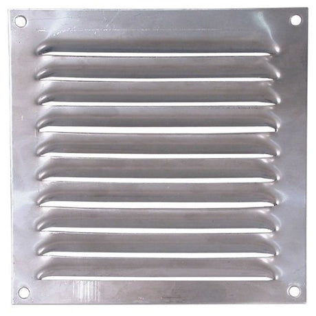 AG Hooded Louvre Vent Polished 430 Stainless Steel 6" x 6" - PROTEUS MARINE STORE
