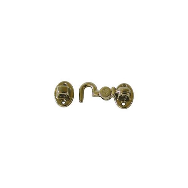 AG Silent Cabin Hook 3" Polished Brass - PROTEUS MARINE STORE