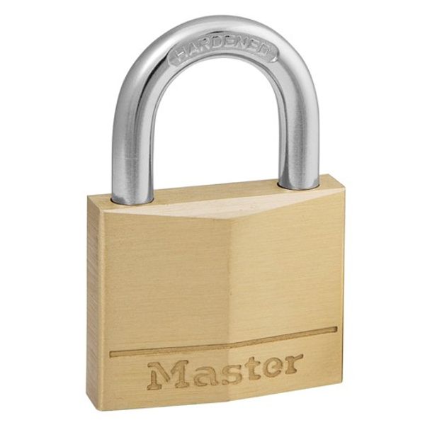 Masterlock Padlock Brass 40mm Steel Shackle - PROTEUS MARINE STORE