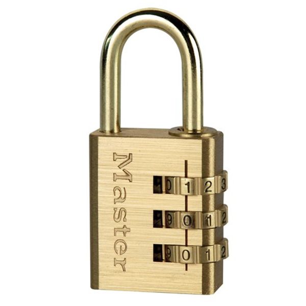 Masterlock Padlock Brass Finish 30mm Combination - PROTEUS MARINE STORE