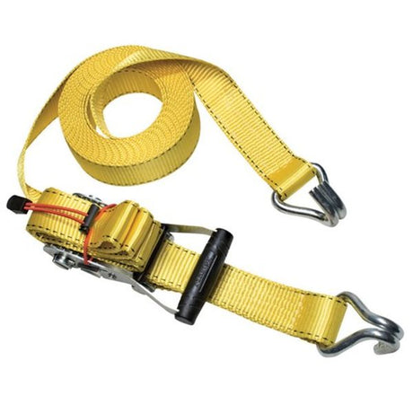 Masterlock Ratchet Tie Down J Hook 8.5m x 50mm Yellow - PROTEUS MARINE STORE