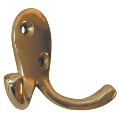 AG Hook Double Robe Brass Packaged - PROTEUS MARINE STORE