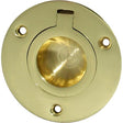 AG Polished + Lacquered Brass Flush Ring 2-1/2" Diameter - PROTEUS MARINE STORE