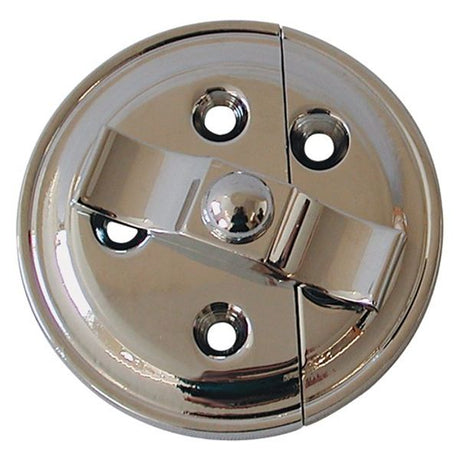 AG Button On Plate 2" Diameter Chromed Brass - PROTEUS MARINE STORE