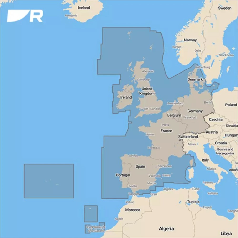 Raymarine Axiom+ 7 Display & Western European LightHouse Chart - PROTEUS MARINE STORE