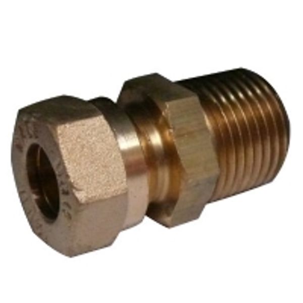 AG Male Compression Gas Coupling (5/16" Copper to 1/2" BSP Taper) - PROTEUS MARINE STORE