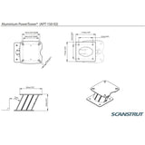 Scanstrut APT-F-150-02 Aluminium 150mm Furuno Power Tower - PROTEUS MARINE STORE