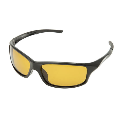 Snowbee Prestige Streamfisher Sunglasses - Gloss Black / Yellow - PROTEUS MARINE STORE
