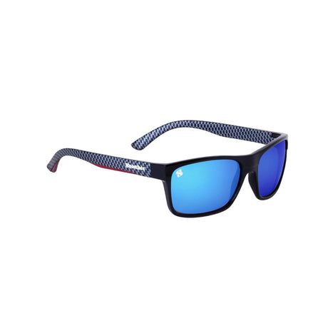 Snowbee Spectre Retro Full Frame Sunglasses -Black/Grey - Blue Mirror - PROTEUS MARINE STORE