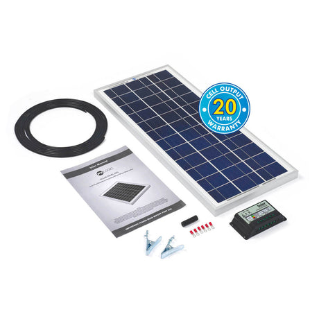 Solar Technology 20W Rigid Solar Panel Kit & 10Ah Charge Controller - PROTEUS MARINE STORE