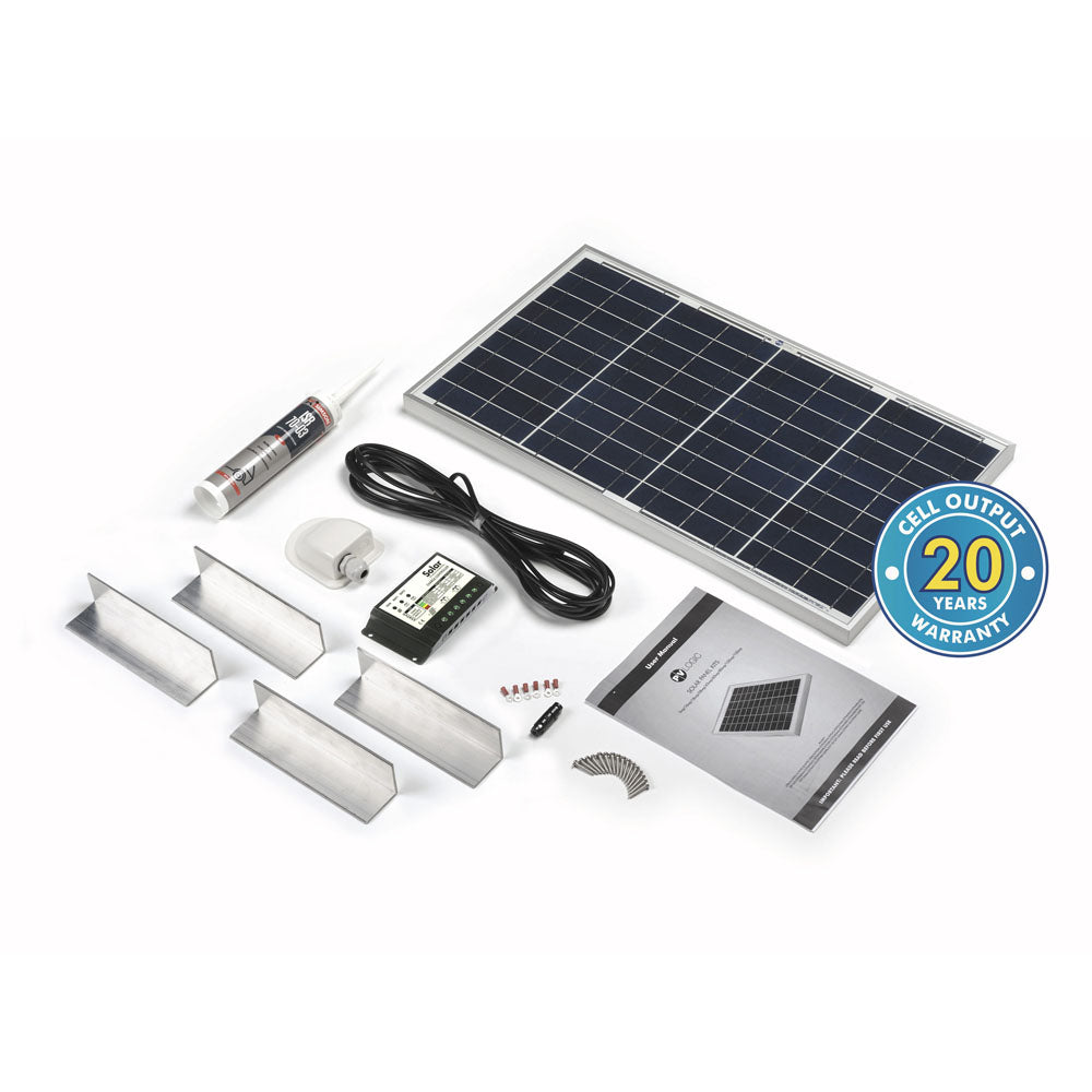 Solar Technology 30W Rigid Solar Panel & Universal Fitting Kit - PROTEUS MARINE STORE