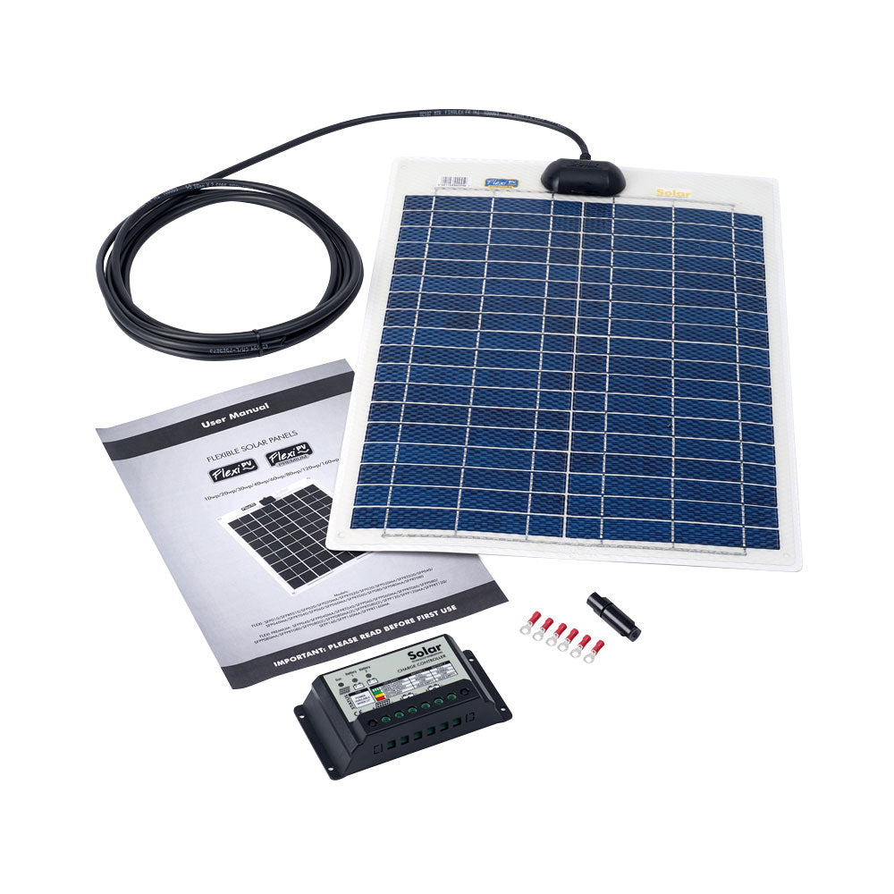 Solar Technology 20W Flexi Solar Panel Kit & 10Ah Charge Controller - PROTEUS MARINE STORE