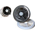 AG Showerlite Extractor Fan/Light 24V DC Chrome/White - PROTEUS MARINE STORE
