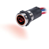 Blue Sea Backlit Push Button Switch SS 15A Off-On Blue/Red - PROTEUS MARINE STORE
