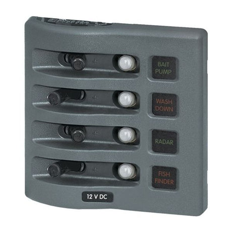 Blue Sea 4-Position IP67 Waterproof V/H Panel Grey - PROTEUS MARINE STORE