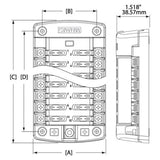 Blue Sea Fuse Block ATO 6 Circuit with Ground - PROTEUS MARINE STORE