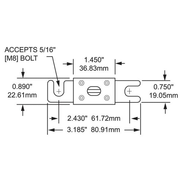 Blue Sea Fuse ANL 300 Amp - PROTEUS MARINE STORE