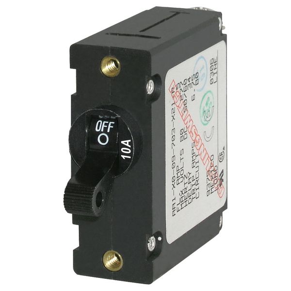 Blue Sea A-Series Black Toggle Circuit Breaker - Single Pole 10A - PROTEUS MARINE STORE