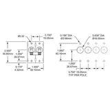 Blue Sea Circuit Breaker Double Pole 32 Amp - PROTEUS MARINE STORE