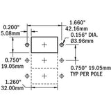 Blue Sea C Series Flat Rocker Circuit Breaker (10A / Single Pole) - PROTEUS MARINE STORE