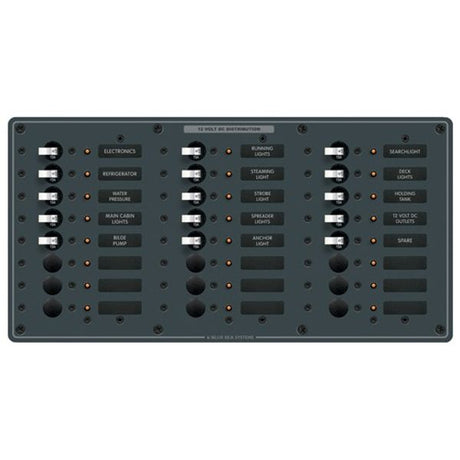 Blue Sea Circuit Breaker Panel DC 24-Way - PROTEUS MARINE STORE