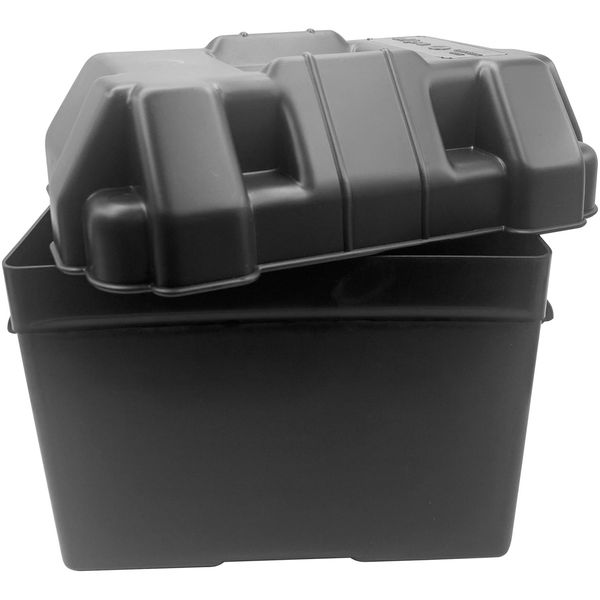 Trem Medium Black Battery Box with Strap 185 x 355 x 263mm High