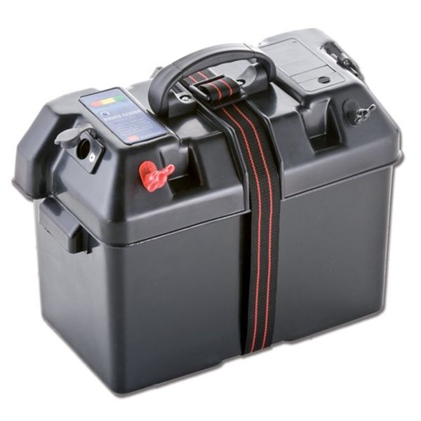 Trem Black Battery Box + Cig Lighter & Ext Connector - PROTEUS MARINE STORE