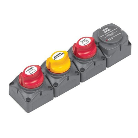 BEP Battery Distribution Cluster 2 Batteries Horizontal with DVSR - PROTEUS MARINE STORE