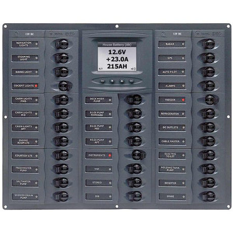 BEP 12V DC Circuit Breaker Panel 32-Way Millennium Horizontal - PROTEUS MARINE STORE