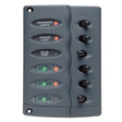 BEP Contour Switch Panel 6-Way (No Fuses) - PROTEUS MARINE STORE