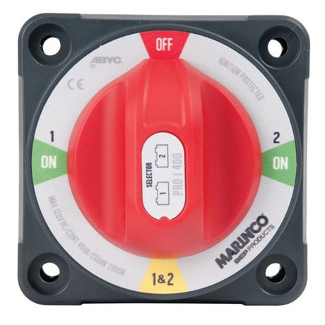 BEP Pro-Installer Battery Switch+Field Disc. 1/2/1&2/Off 2x400A 12-48V - PROTEUS MARINE STORE