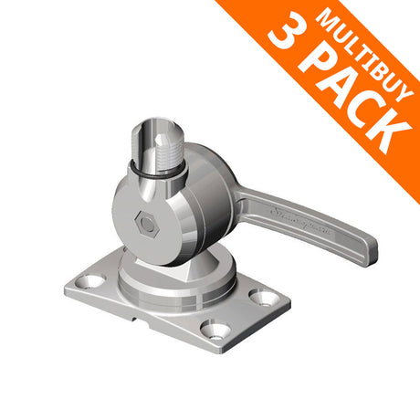 Shakespeare Low Profile Ratchet Mount Stainless Steel (Pack of 3) - PROTEUS MARINE STORE
