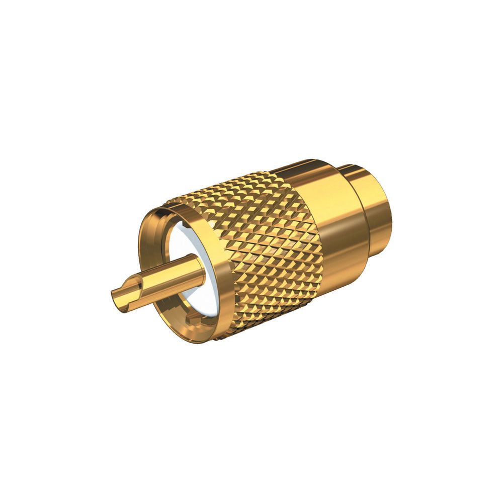 Shakespeare Gold Plated PL259 connector UG175 adapter RG58 cable - PROTEUS MARINE STORE