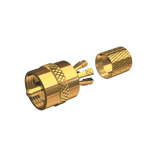 Shakespeare Gold Plated Centerpin solderless PL259 connector - PROTEUS MARINE STORE
