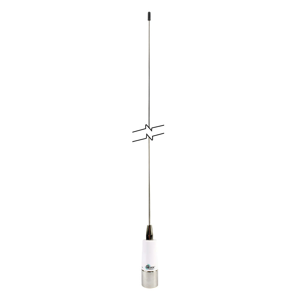 Shakespeare Chrome QuickConnect S-Steel 3dB VHF Whip Antenna - 0.9m - PROTEUS MARINE STORE