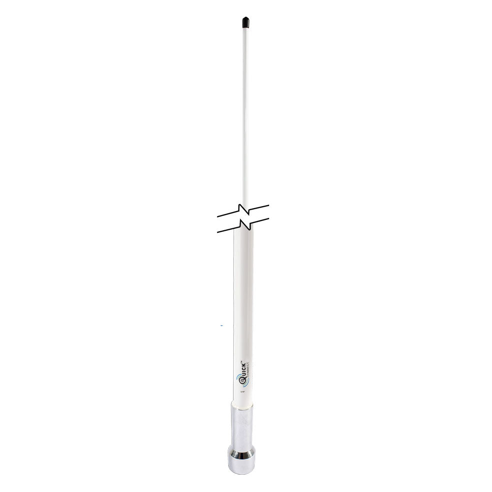 Shakespeare Chrome QuickConnect Fibreglass 3dB VHF Antenna - 1.2m - PROTEUS MARINE STORE