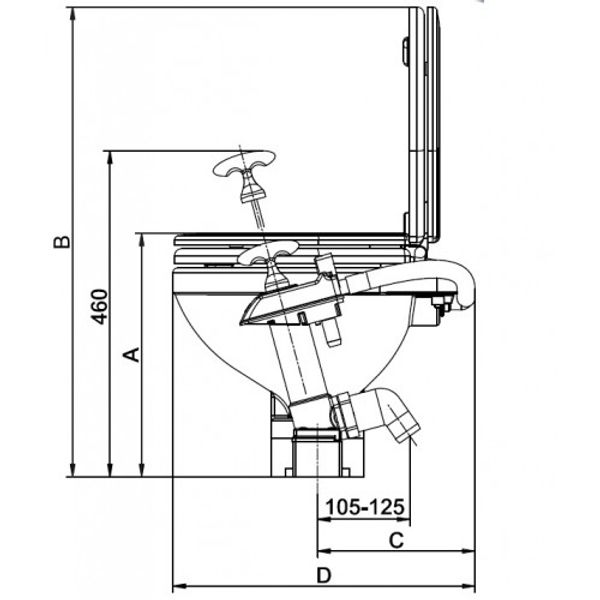 Ocean Manual Compact 99 Toilet Wooden Seat - PROTEUS MARINE STORE