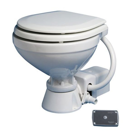 Ocean Electric Standard Compact Toilet Wooden Seat 24V - PROTEUS MARINE STORE
