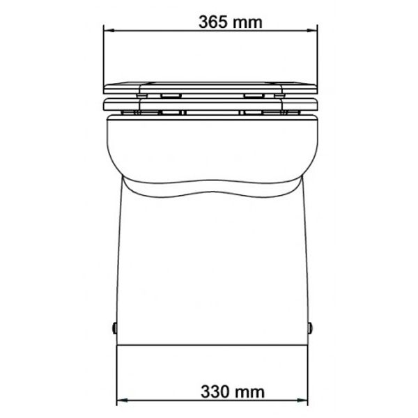 Ocean Luxury Standard Soft Close Toilet 12V - PROTEUS MARINE STORE