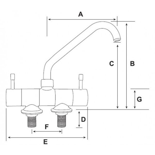 Osculati Chromed Brass Swivel Faucet 3/8" BSP - PROTEUS MARINE STORE