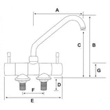 Osculati Chromed Brass Swivel Faucet 3/8" BSP - PROTEUS MARINE STORE