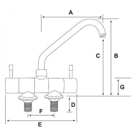 Osculati Single Mixer Tap Lowering & Folding Spout - PROTEUS MARINE STORE