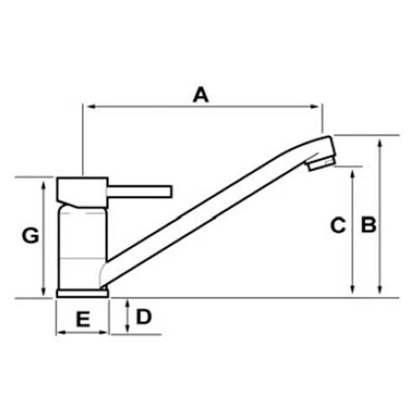 Osculati Bulkhead Fitting Shower Mixer Chrome - PROTEUS MARINE STORE