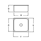 Osculati SS Square Sink 330 x 330 x 150mm Deep - PROTEUS MARINE STORE